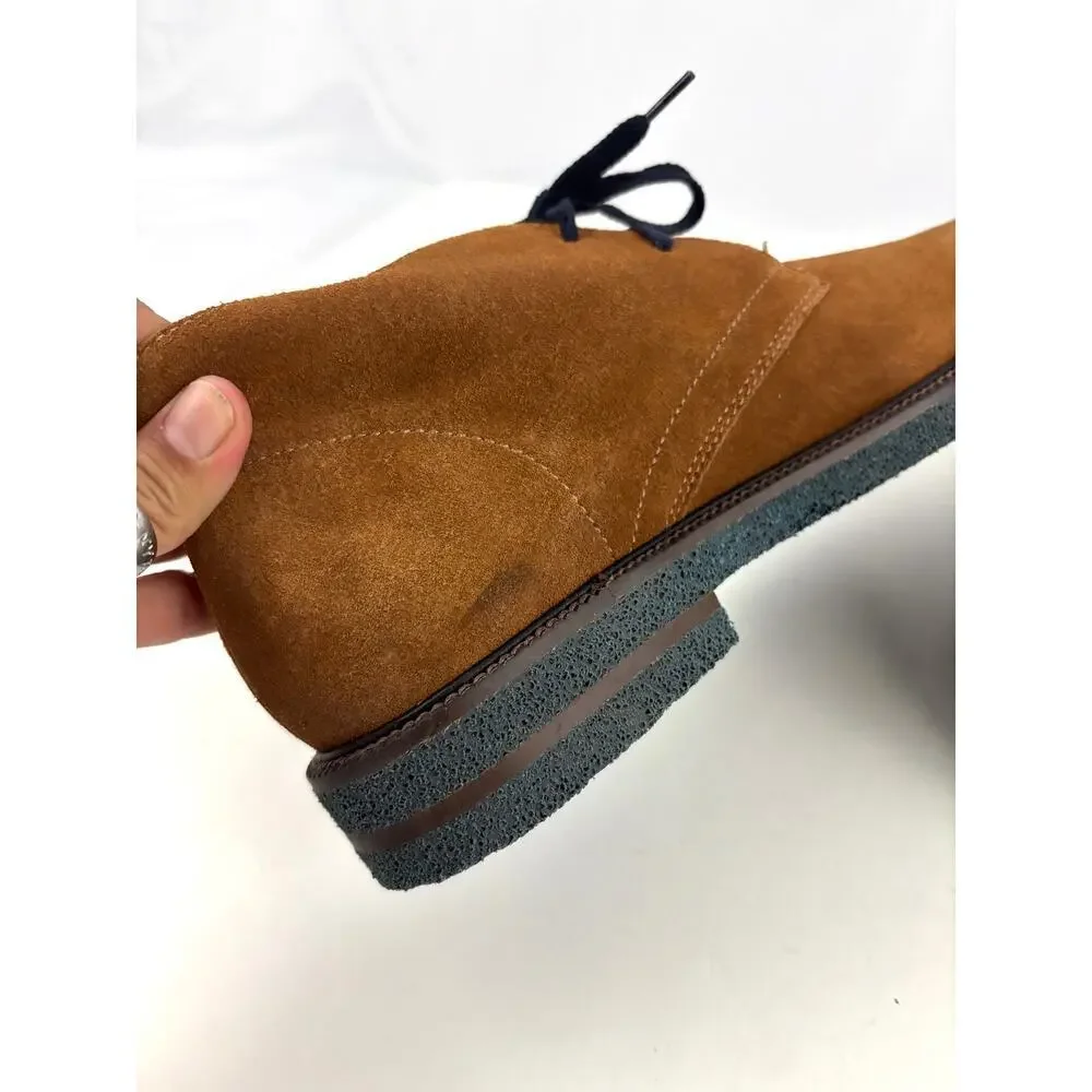 Men's Brown Suede Chukka Boots with Black Laces